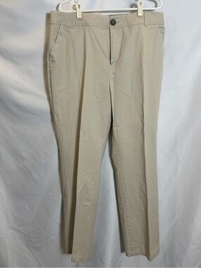 Christopher & Banks Women's Beige Straight-Leg Pants